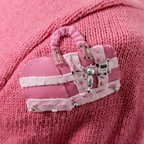 Michael Symon luggage embellished cardigan sweater - Picture 6 of 7